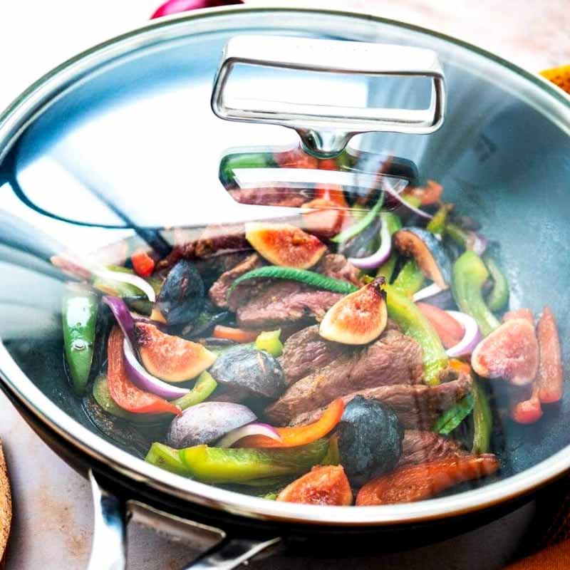 Wok avec Couvercle