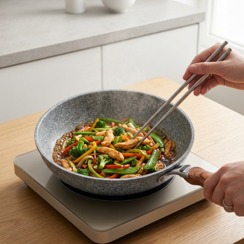 Wok céramique haute température