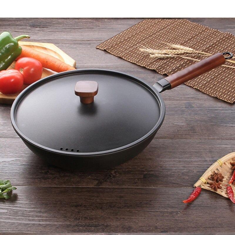 Wok Familial Manche en Bois