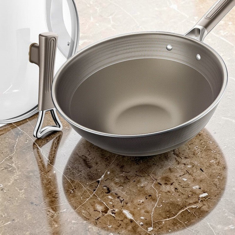 Wok antiadhésif titane induction