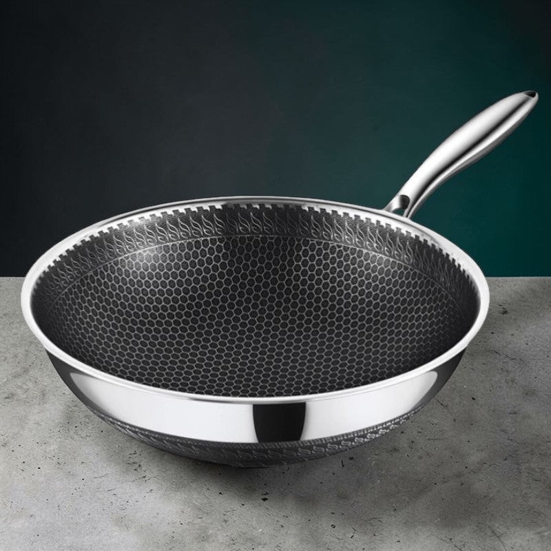 Wok Inox 410 Antiadhésif