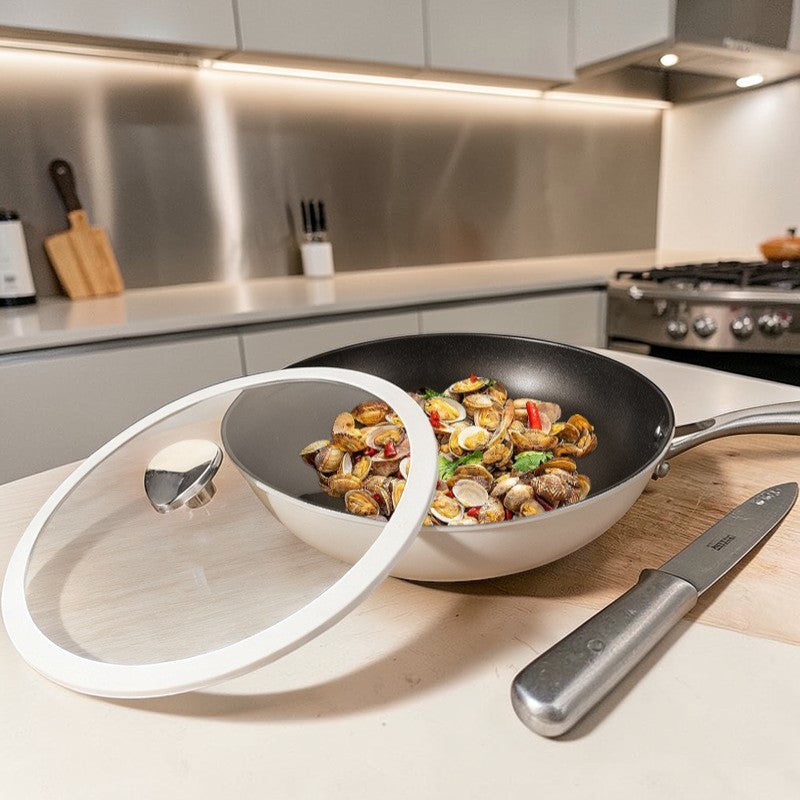 Wok blanc induction