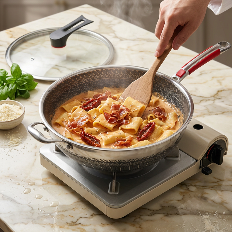 Wok Inox 410 Antiadhésif
