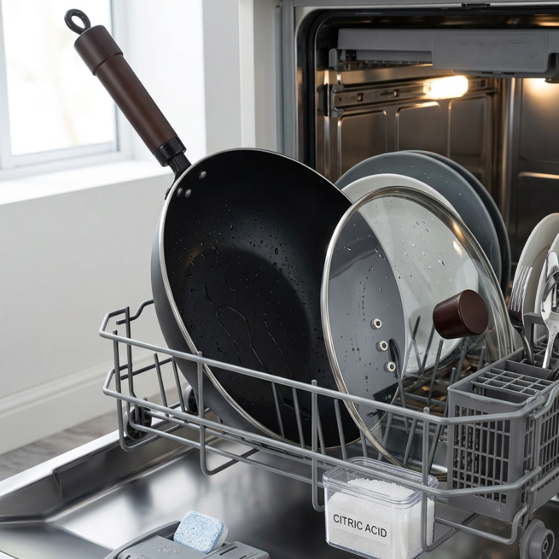 Wok sans revêtement induction