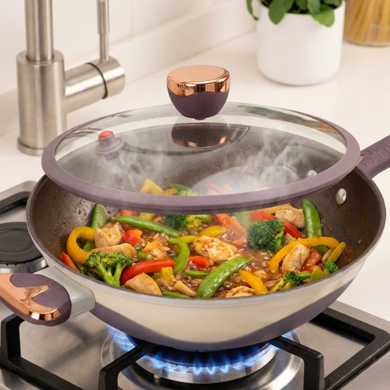Wok multifonctionnel antiadhésif