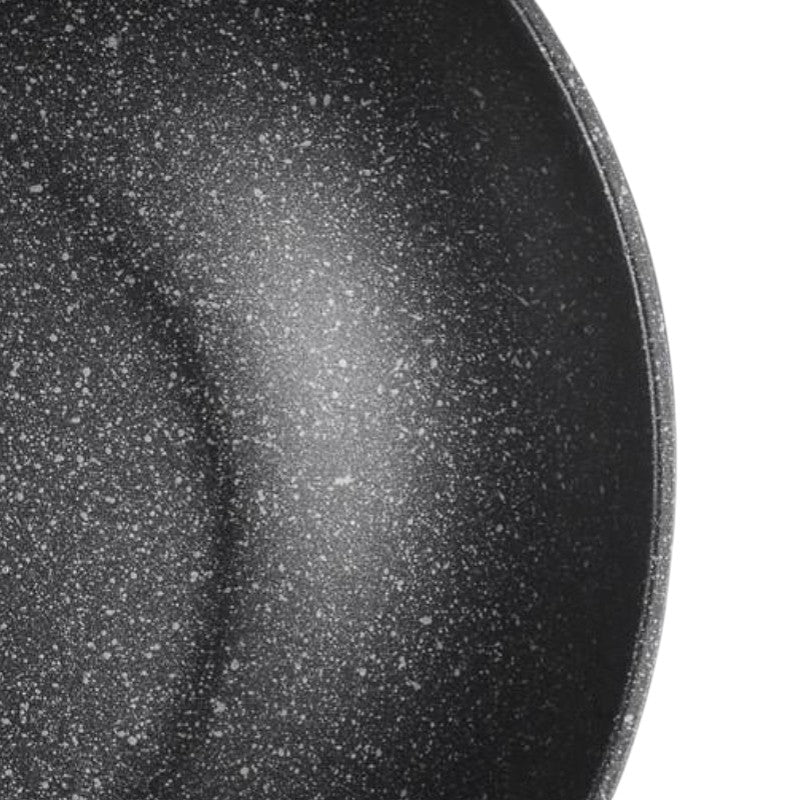 Wok design rouge avec couvercle