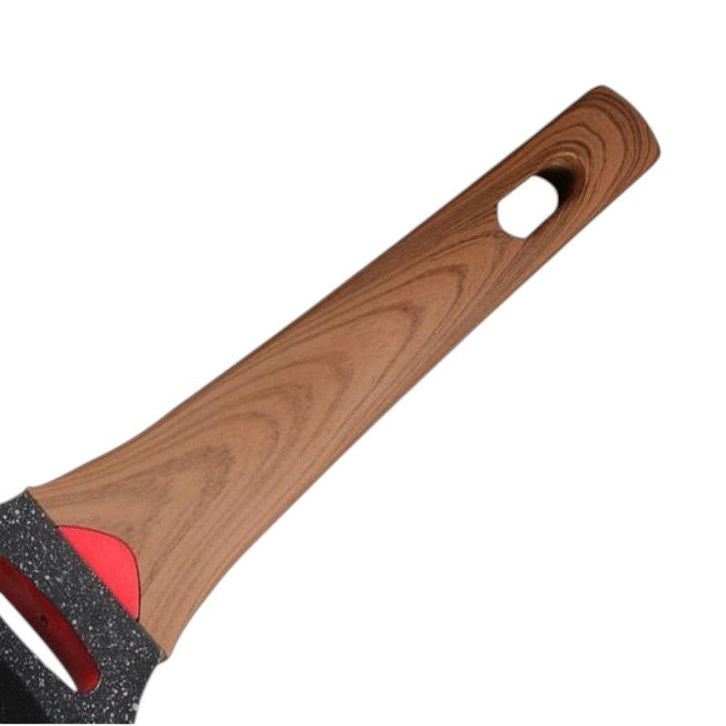 Wok design rouge avec couvercle