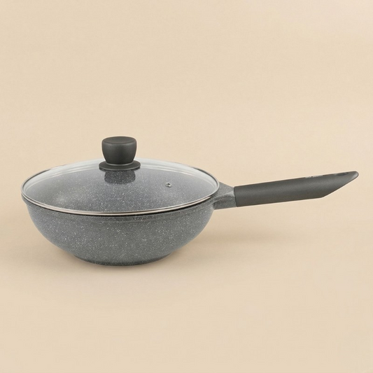 Wok antiadhésif gris