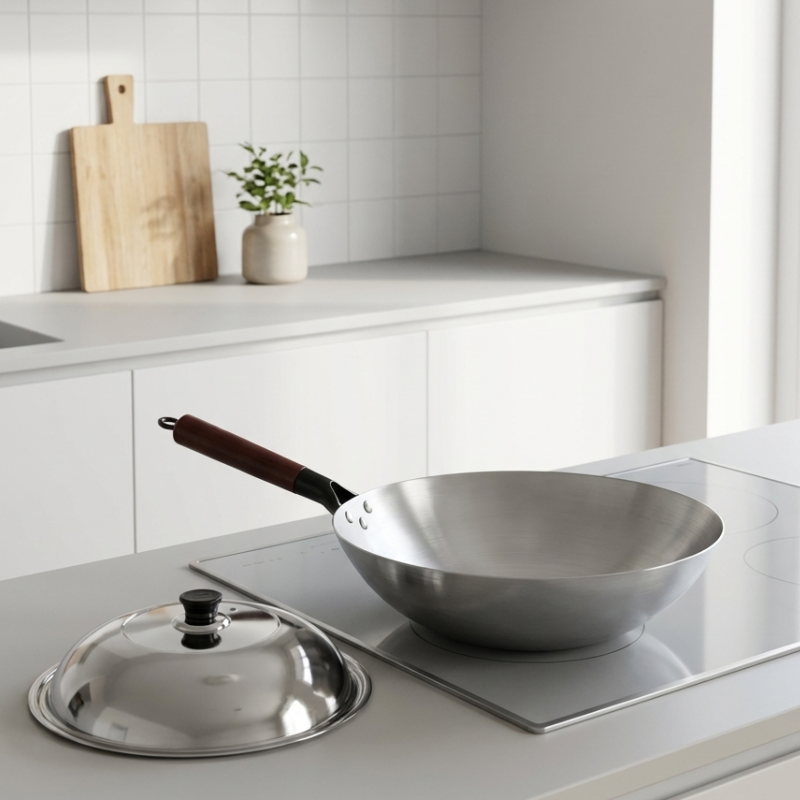 Le Pankon Wok Traditionnel Acier