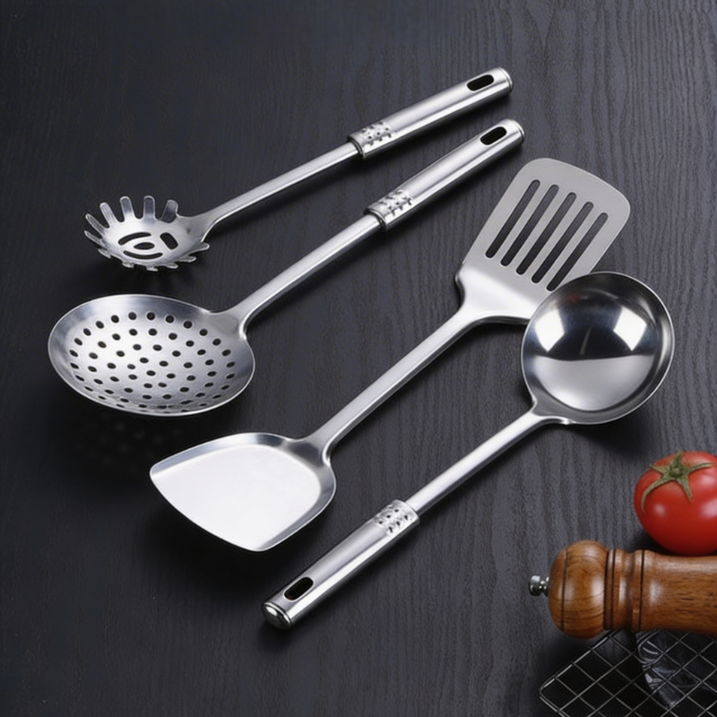 Kit ustensiles wok inox