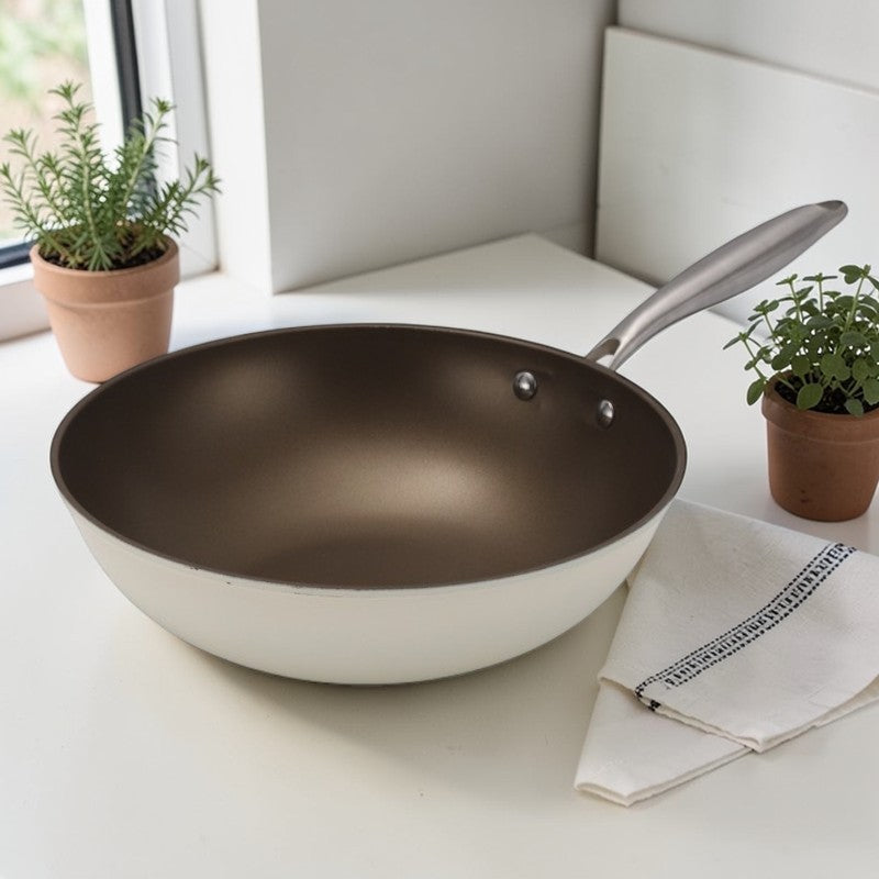 Wok blanc induction