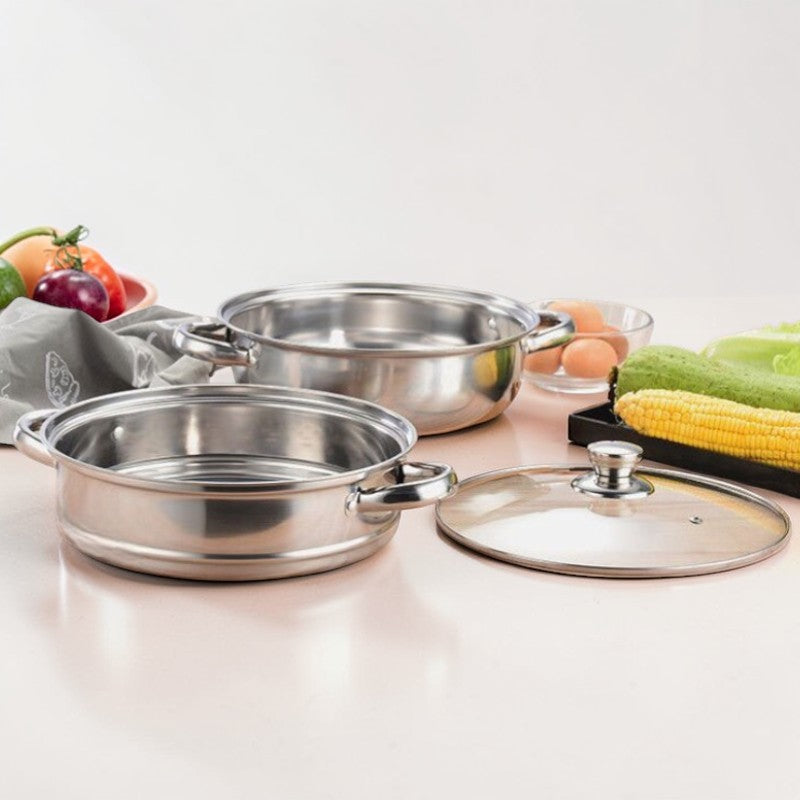 Set wok cuiseur vapeur