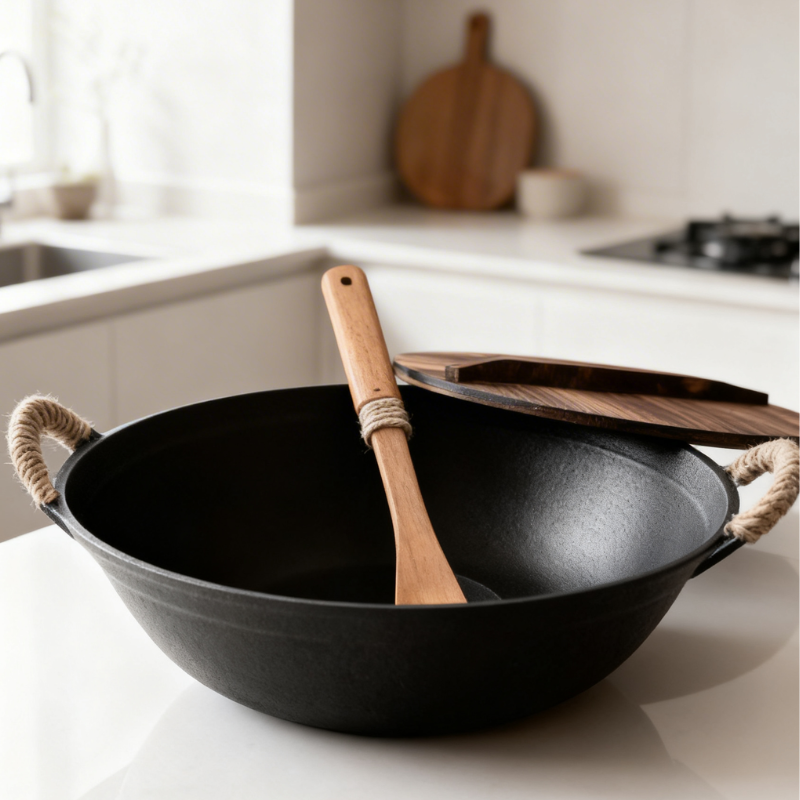 Le Ontake Wok en Fonte