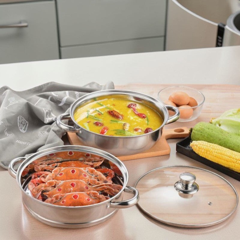 Set wok cuiseur vapeur
