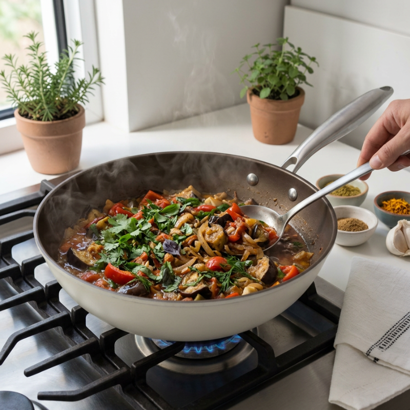 Wok blanc induction