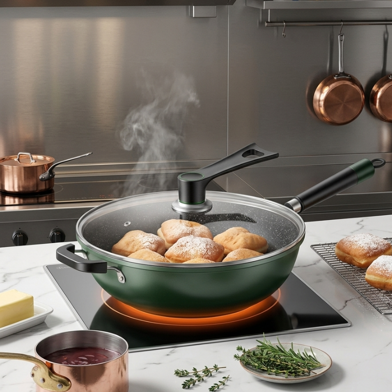Wok vert foncé