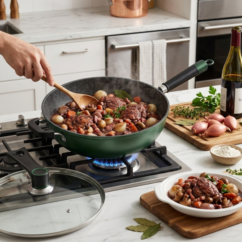 Wok vert foncé