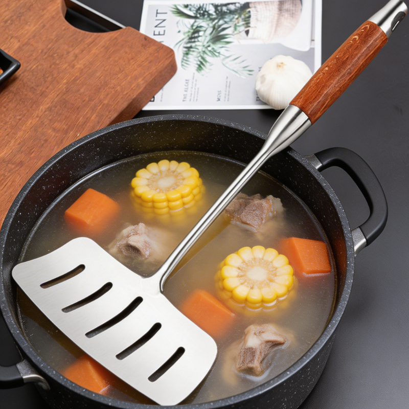 Spatule wok inox