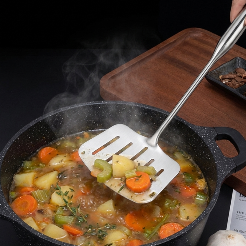 Spatule wok inox