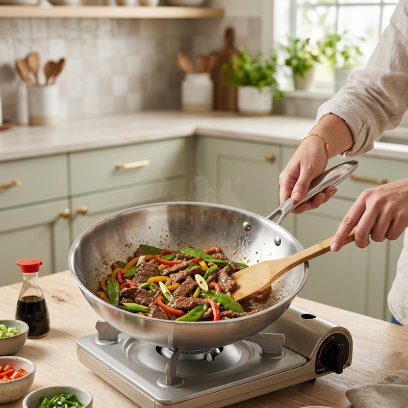 Wok acier