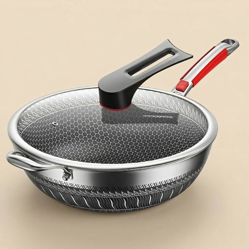 Wok Inox 410 Antiadhésif