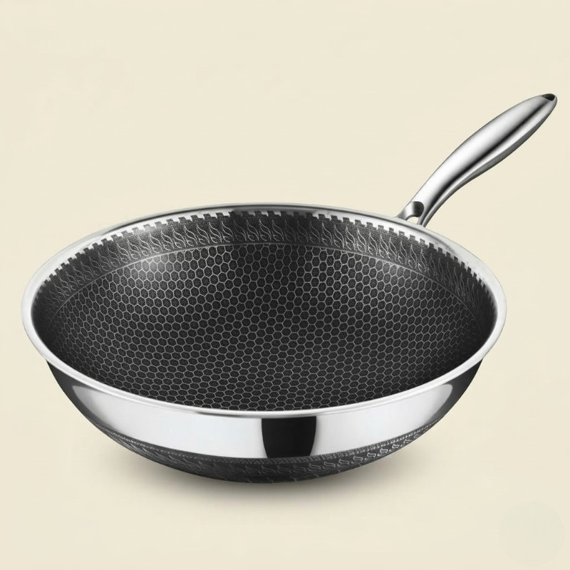 Wok Inox 410 Antiadhésif