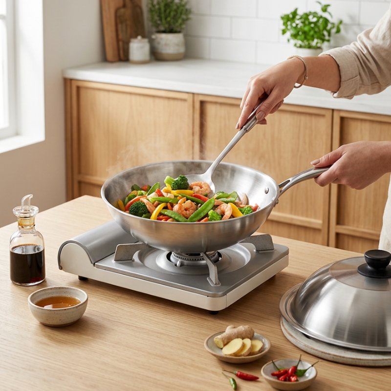 Wok acier