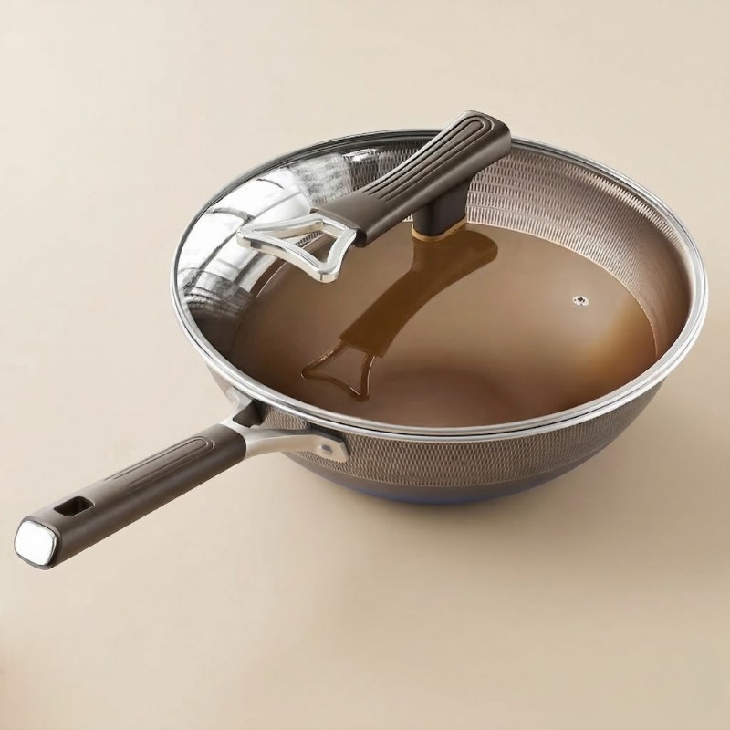 Wok antiadhésif titane induction