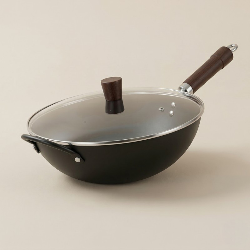 Wok sans revêtement induction