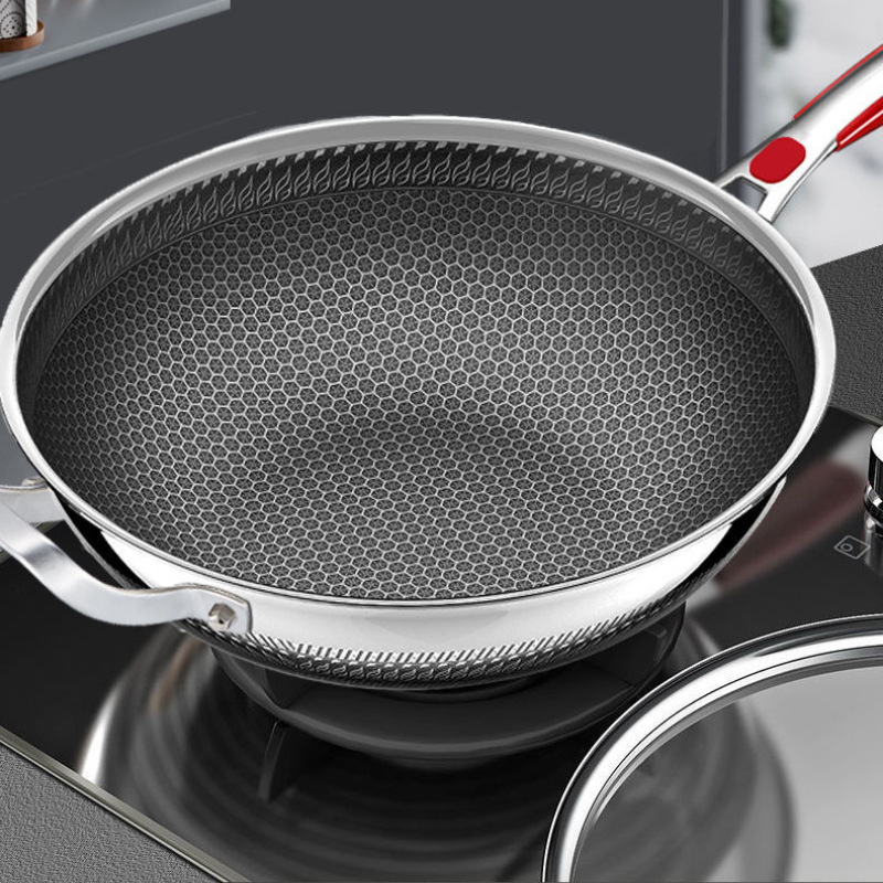 Wok Inox 410 Antiadhésif