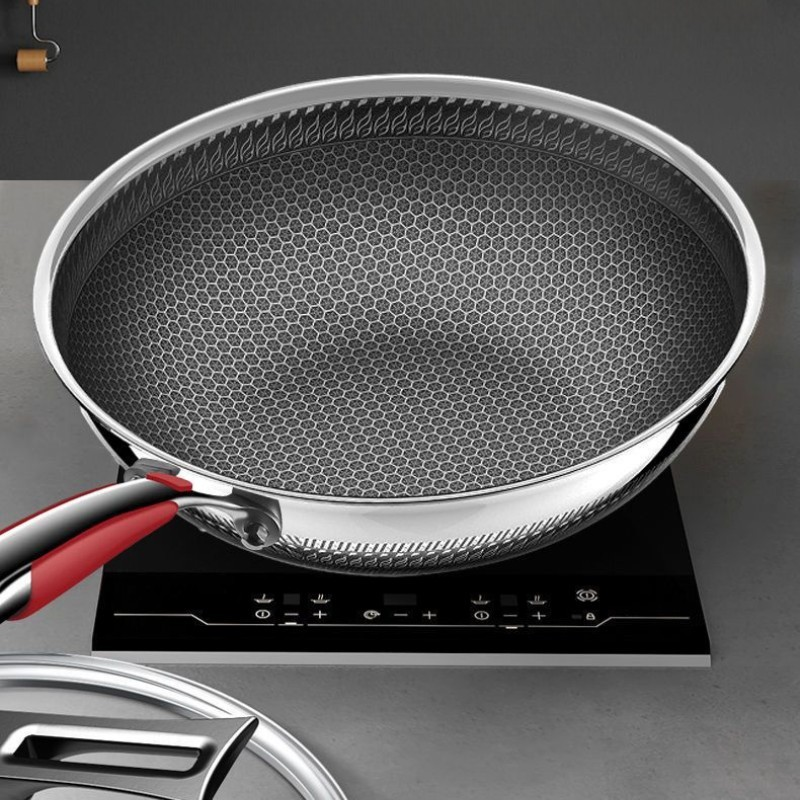 Wok Inox 410 Antiadhésif