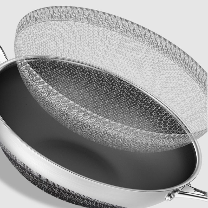 Wok Inox 410 Antiadhésif