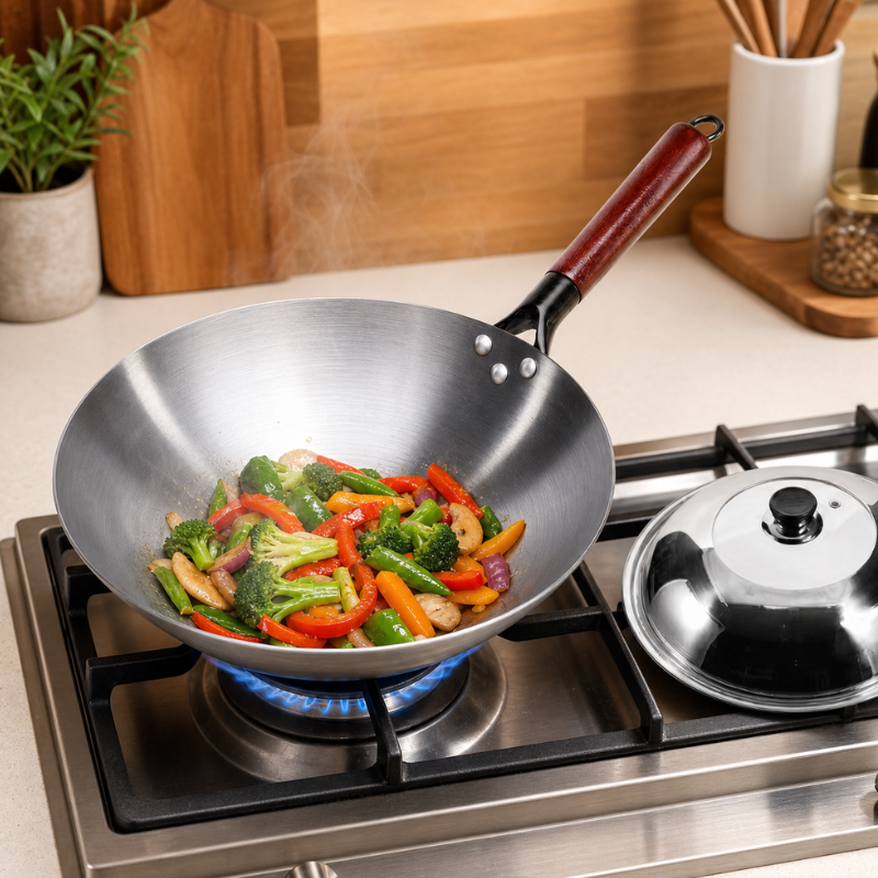 Le Pankon Wok Traditionnel Acier