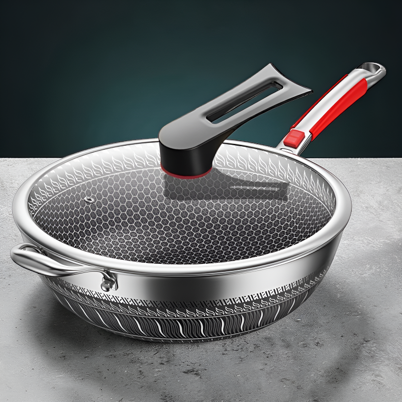 Wok Inox 410 Antiadhésif