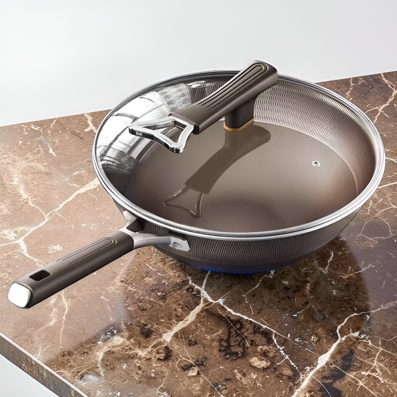 Wok antiadhésif titane induction