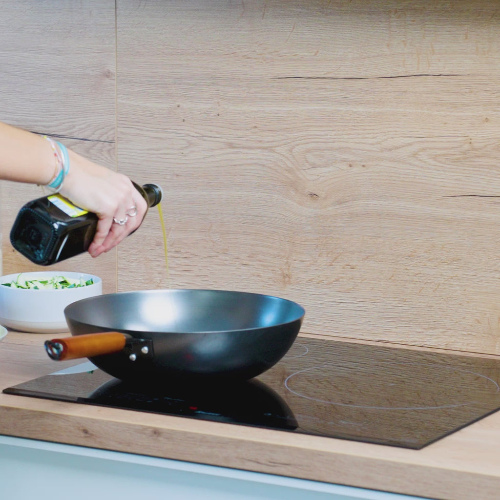 Le Oniri - Wok en Acier Carbone 32 cm Tous Feux