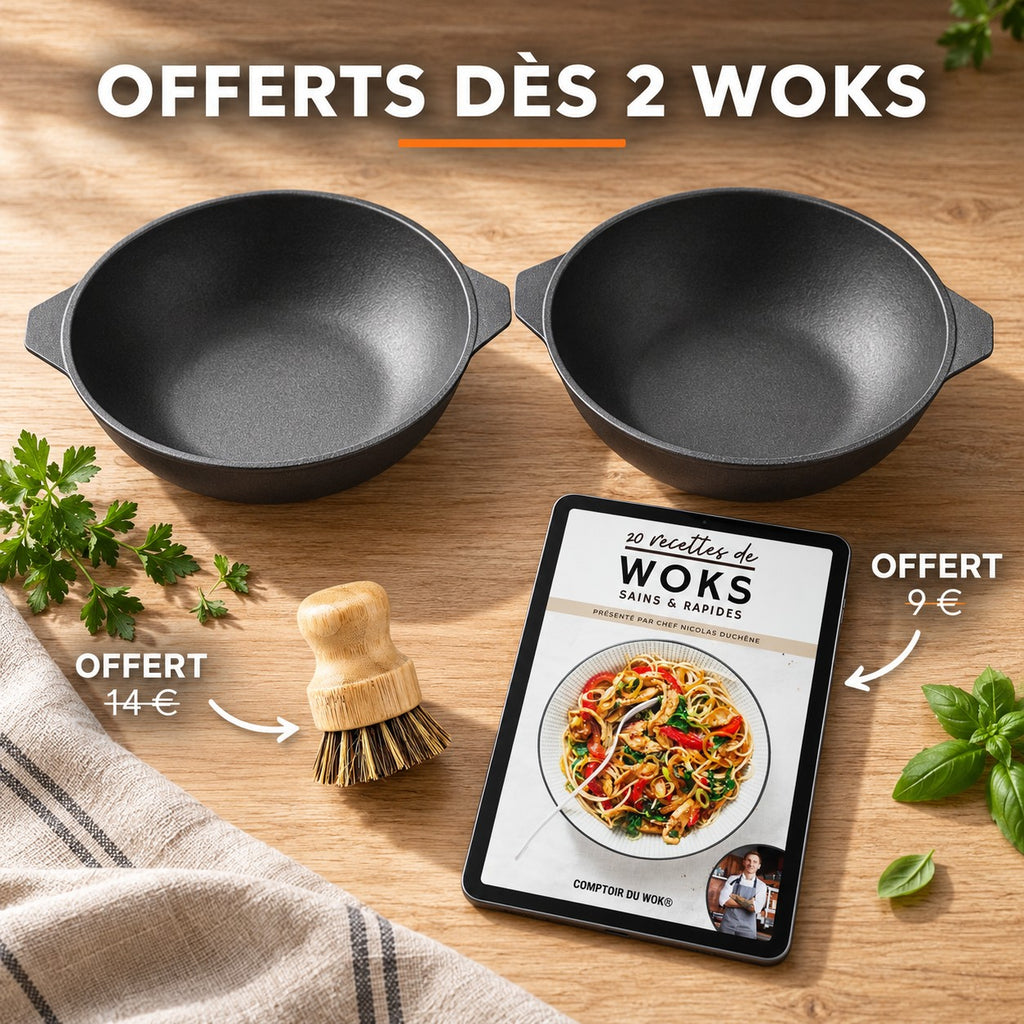 Le Maisan Wok Cuisson Barbecue, OFFERTS DÈS 2 WOKS · OFFERT · 14 € · OFFERT · 9 €