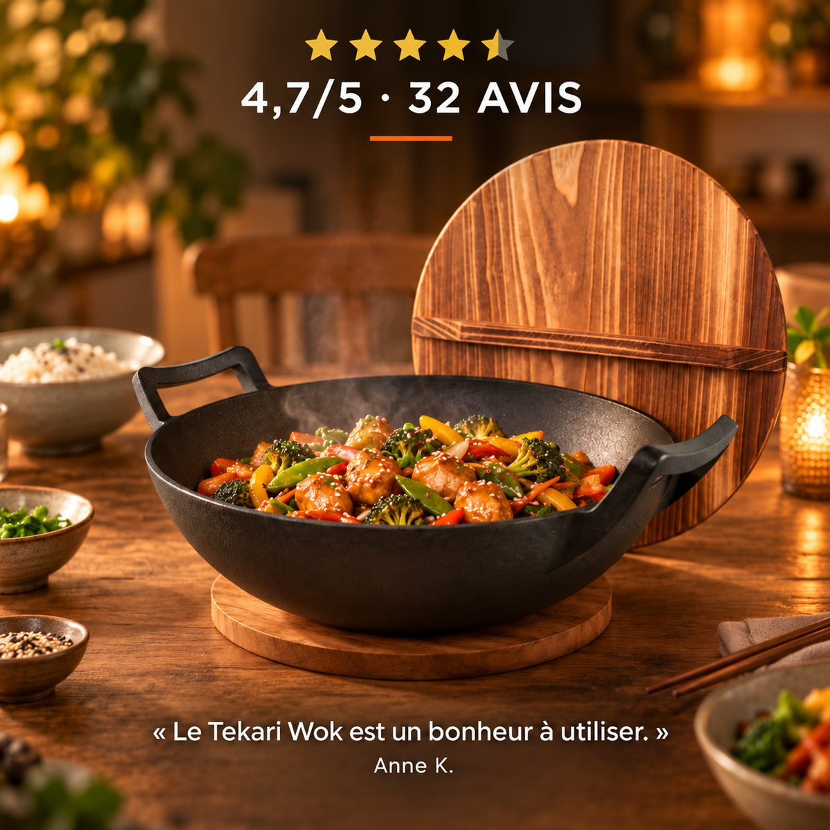 Le Tekari Wok sans Manche, 4,7/5 · 32 AVIS · « Le Tekari Wok est un bonheur à utiliser. » · Anne K.