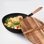 Wok avec Couvercle en Bois