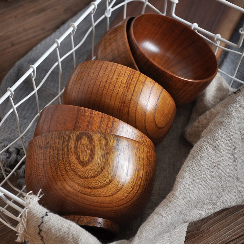 Bols en bois asie cuisine