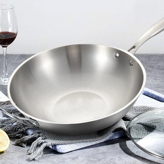 Poêle wok en aluminium, céramique ou acier inoxydable