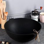 Grand Wok en Fonte Noir