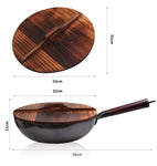 Wok avec Couvercle en Bois
