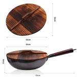 Wok avec Couvercle en Bois