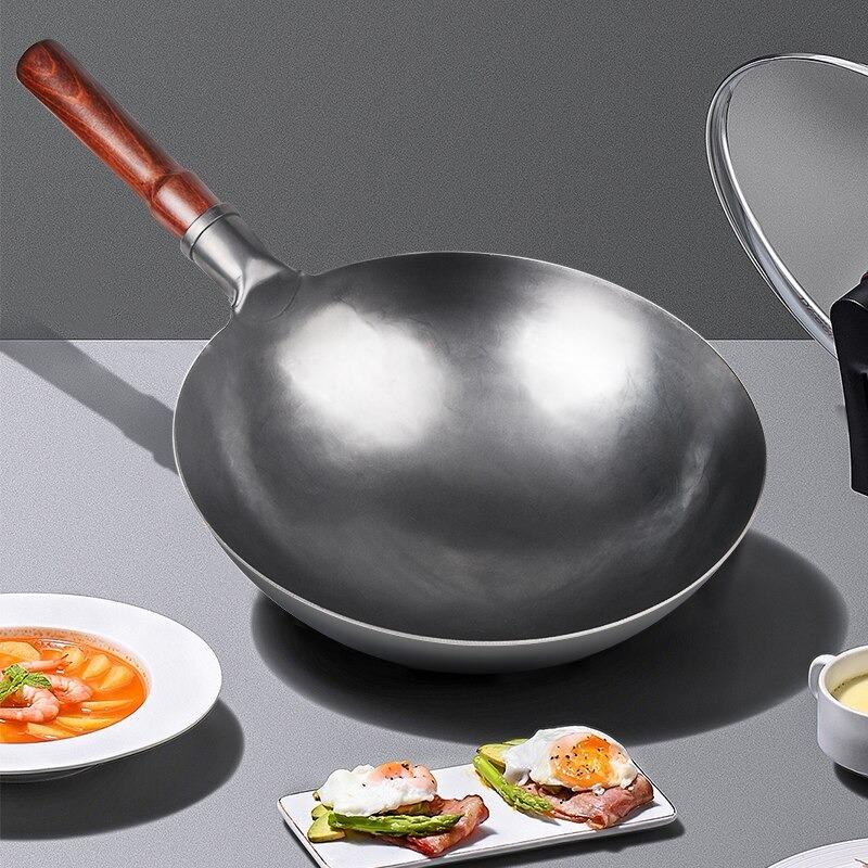 Wok Manche en Bois Artisanal