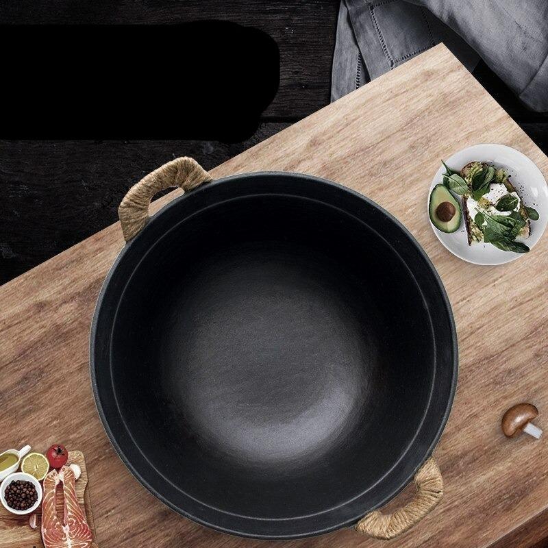 Wok avec Anses en Fonte Image