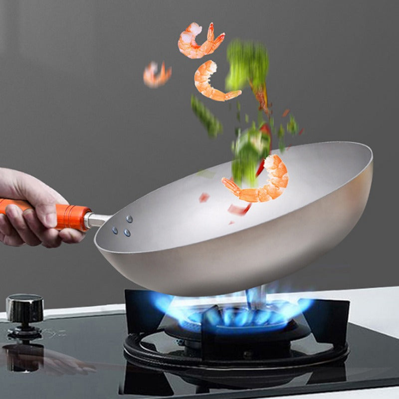 wok aluminium forgé