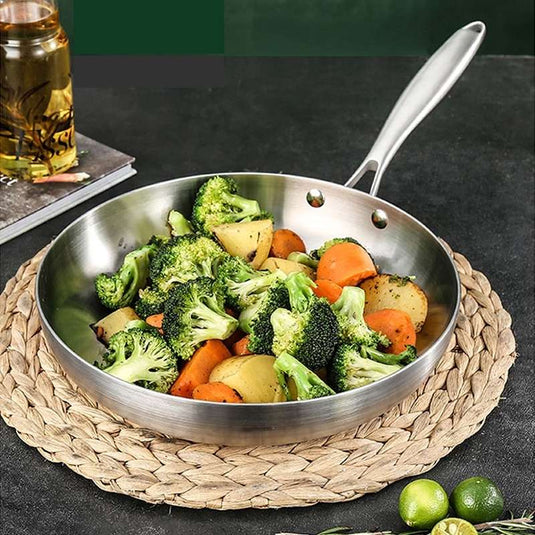 Wok inox 36 cm revêtement anti-adhésif : Stellinox