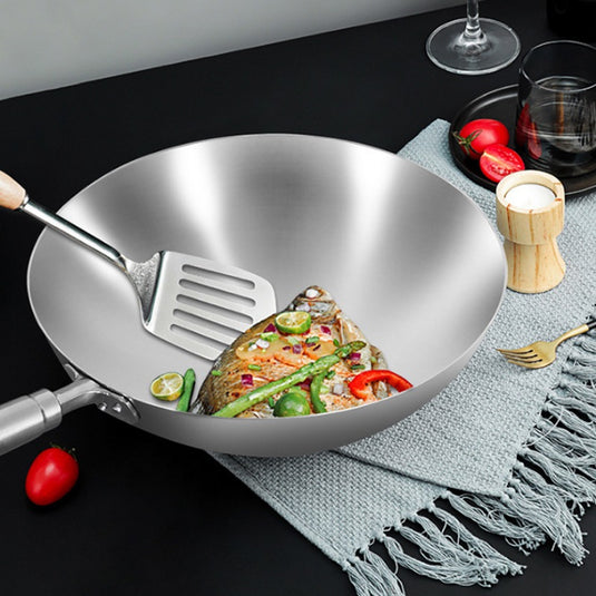 Wok en Acier Inox pour l'Induction